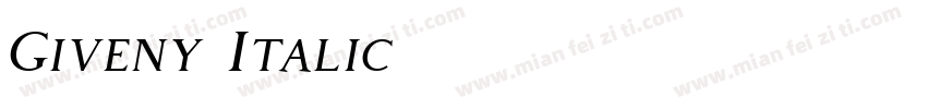 Giveny Italic字体转换